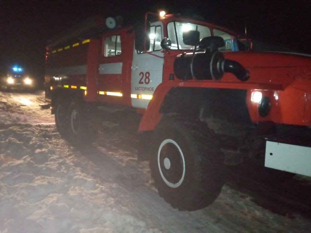 Пожар в д. Благодать Касторенского района